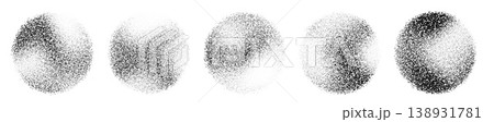 Abstract gradient spheres with grainy dot texture Abstract gradient spheres with grainy dot texture 138931781