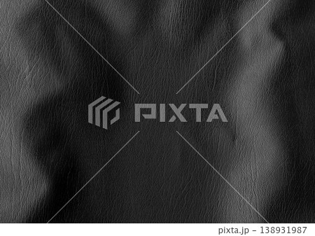 Wavy texture dark faux leather material fabric vintage background abstract black pattern Wavy texture dark faux leather material fabric vintage background abstract black pattern 138931987