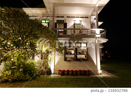 Traditional colonial courtyard house interior in Thailand, tropical heritage architecture Traditional colonial courtyard house interior in Thailand, tropical heritage architecture 138932766
