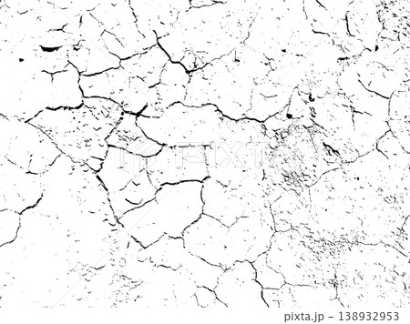 Cracked dry earth ground texture in high contrast black and white abstract background Cracked dry earth ground texture in high contrast black and white abstract background 138932953