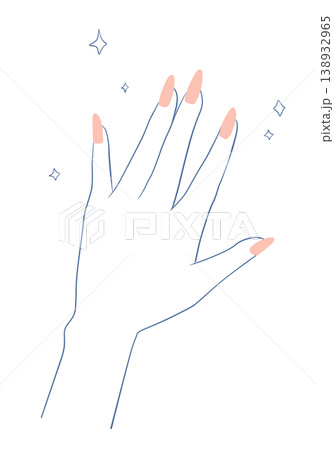 綺麗なネイルのイラスト 138932965