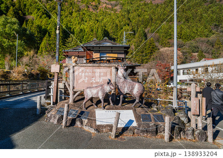 川根本町の寸又峡温泉の古い街並み(静岡県) 川根本町の寸又峡温泉の古い街並み(静岡県) 138933204