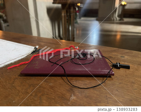 orthodox brecelet with cross and baptismal certificate 138933283