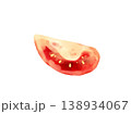 水彩風のくし切りしたトマト 138934067
