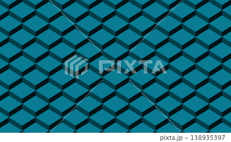 teal geometric cube pattern background with 3d isometric illusion teal geometric cube pattern background with 3d isometric illusion 138935397
