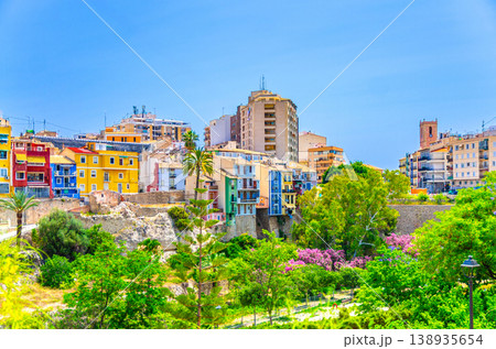 Villajoyosa old town with typical colorful houses 138935654