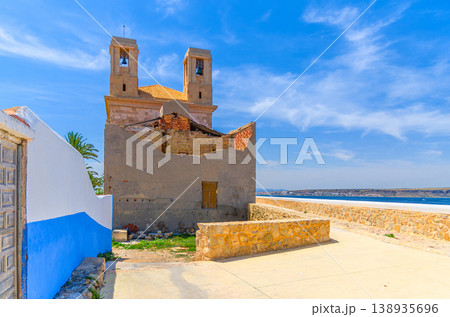 St Peter and St Paul catholic church Iglesia de San Pedro y San Pablo and sea view on Tabarca Island St Peter and St Paul catholic church Iglesia de San Pedro y San Pablo and sea view on Tabarca Island 138935696