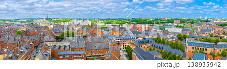 Aerial panoramic view of Amiens historical city centre with old streets Aerial panoramic view of Amiens historical city centre with old streets 138935942