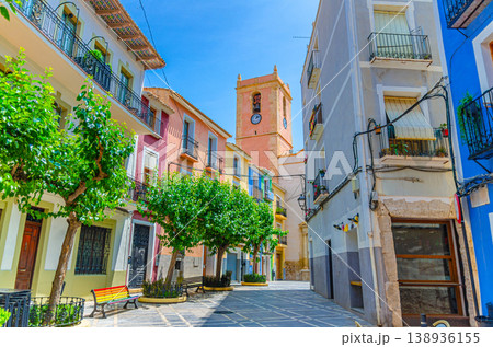 Villajoyosa old town with typical colorful houses buildings 138936155