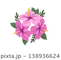 Silhouette tropical black hibiscus vector flowers set.  138936624