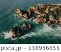 Aerial view of rugged sea 138936655