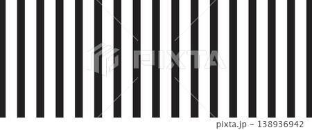 Repeated vertical black parallel straight lines on white background. Simple striped print. Structure of jail lattice. Prison bar or blinds texture. Vector graphic minimalist illustration Repeated vertical black parallel straight lines on white background. Simple striped print. Structure of jail lattice. Prison bar or blinds texture. Vector graphic minimalist illustration 138936942