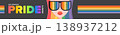 Pride Month rock star girl wide horizontal banner. Rainbow sunglasses and lightning earrings with Celebrate Pride Month text. Vector woman for LGBTQ community diversity and social media. 138937212