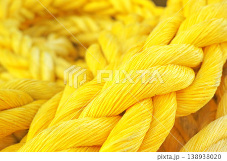 Yellow rope. Strong and colorful rope. Yellow rope. Strong and colorful rope. 138938020
