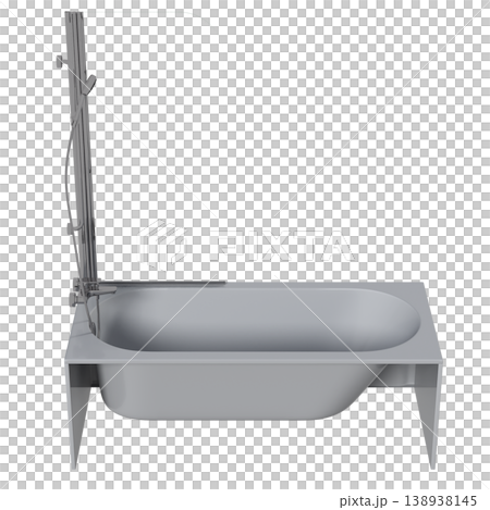 bathtub isolated on a transparent background, 3D illustration, and a CG render bathtub isolated on a transparent background, 3D illustration, and a CG render 138938145