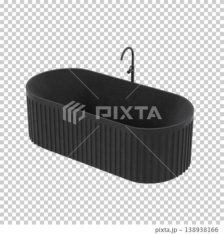 bathtub isolated on a transparent background, 3D illustration, and a CG render 138938166