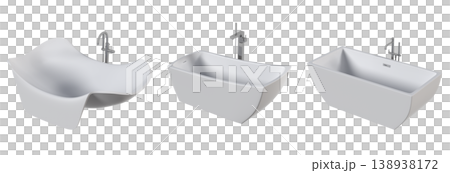 bathtub isolated on a transparent background, 3D illustration, and a CG render bathtub isolated on a transparent background, 3D illustration, and a CG render 138938172