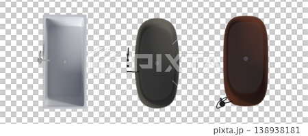 bathtub isolated on a transparent background, 3D illustration, and a CG render 138938181