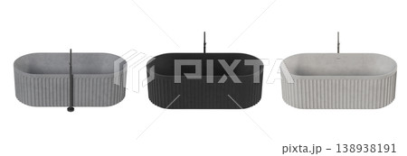 bathtub isolated on a transparent background, 3D illustration, and a CG render 138938191