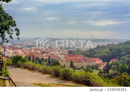 View over historic center of Prague with castle, Czech Republic View over historic center of Prague with castle, Czech Republic 138938361