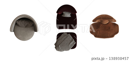 armchair isolate on a transparent background, comfortable furniture for home interior, 3D illustration, cg render 138938457