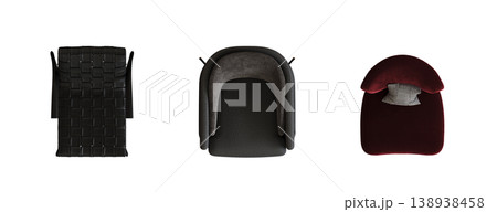 armchair isolate on a transparent background, comfortable furniture for home interior, 3D illustration, cg render 138938458