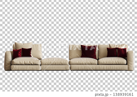 comfortable soft sofa isolated on transparent background, interior furniture, 3D illustration, cg render comfortable soft sofa isolated on transparent background, interior furniture, 3D illustration, cg render 138939161
