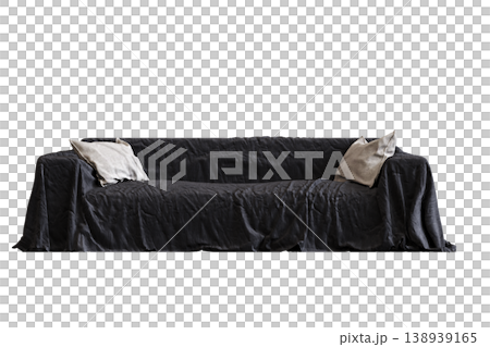 comfortable soft sofa isolated on transparent background, interior furniture, 3D illustration, cg render 138939165