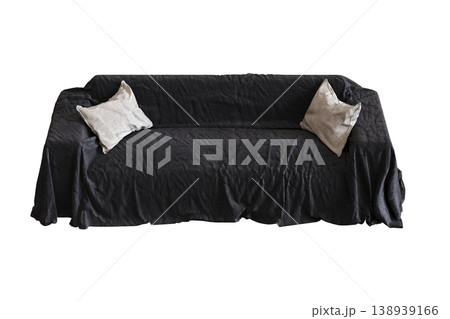 comfortable soft sofa isolated on transparent background, interior furniture, 3D illustration, cg render 138939166