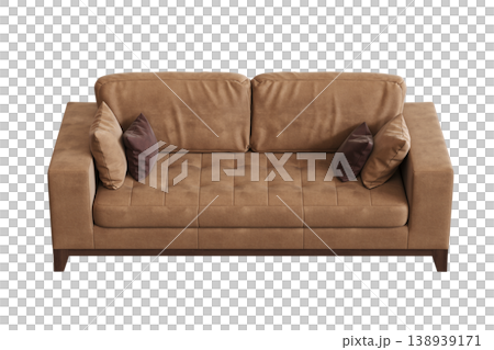 comfortable soft sofa isolated on transparent background, interior furniture, 3D illustration, cg render comfortable soft sofa isolated on transparent background, interior furniture, 3D illustration, cg render 138939171