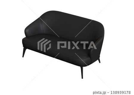 comfortable soft sofa isolated on transparent background, interior furniture, 3D illustration, cg render 138939178
