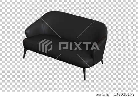 comfortable soft sofa isolated on transparent background, interior furniture, 3D illustration, cg render 138939178