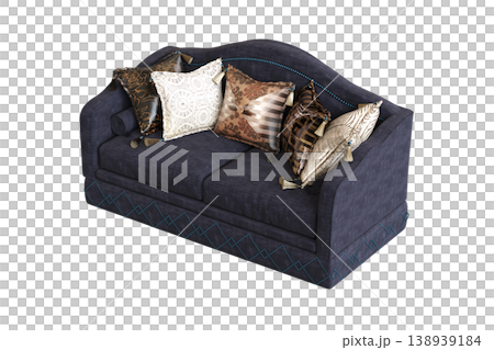 comfortable soft sofa isolated on transparent background, interior furniture, 3D illustration, cg render comfortable soft sofa isolated on transparent background, interior furniture, 3D illustration, cg render 138939184