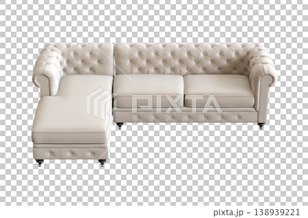 comfortable soft sofa isolated on transparent background, interior furniture, 3D illustration, cg render 138939221