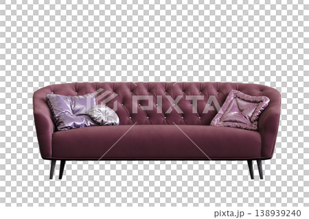 comfortable soft sofa isolated on transparent background, interior furniture, 3D illustration, cg render comfortable soft sofa isolated on transparent background, interior furniture, 3D illustration, cg render 138939240