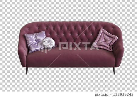 comfortable soft sofa isolated on transparent background, interior furniture, 3D illustration, cg render comfortable soft sofa isolated on transparent background, interior furniture, 3D illustration, cg render 138939242