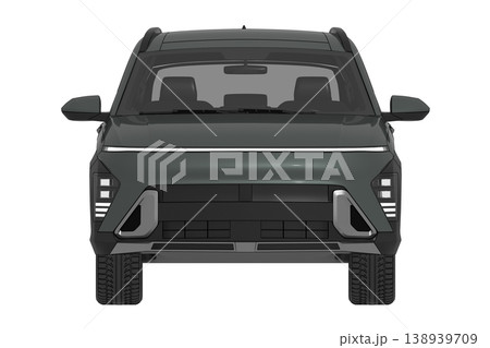 car isolated on transparent background, 3d illustration, cg render 138939709