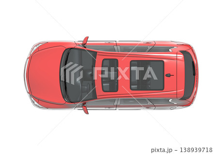 car isolated on transparent background, 3d illustration, cg render 138939718