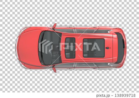 car isolated on transparent background, 3d illustration, cg render 138939718