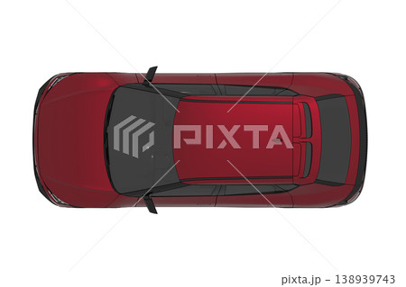 car isolated on transparent background, 3d illustration, cg render 138939743