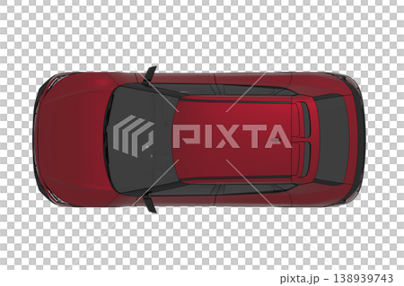 car isolated on transparent background, 3d illustration, cg render 138939743