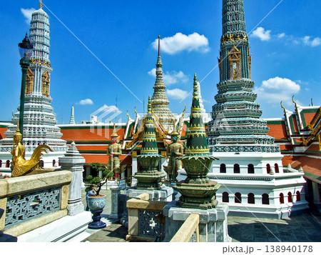 Thai Travel Landmark Wat Phra Kaeo, Temple of the Emerald Buddha Bangkok, Thailand, Asia Thai Travel Landmark Wat Phra Kaeo, Temple of the Emerald Buddha Bangkok, Thailand, Asia 138940178