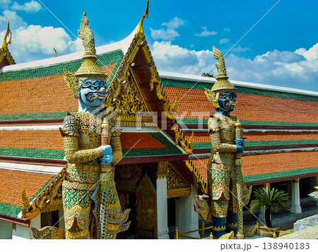 Thai Travel Landmark Wat Phra Kaeo, Temple of the Emerald Buddha Bangkok, Thailand, Asia Thai Travel Landmark Wat Phra Kaeo, Temple of the Emerald Buddha Bangkok, Thailand, Asia 138940183