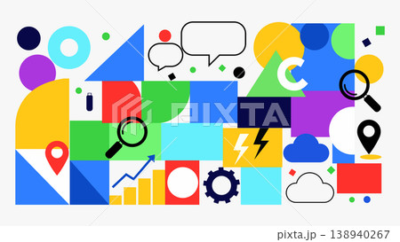 Colorful business and technology infographic elements with infographic, business Colorful business and technology infographic elements with infographic, business 138940267