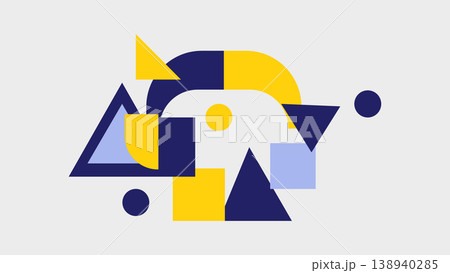 Abstract animal shape formed by geometric elements with abstract art, modern art 138940285