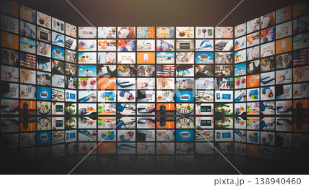 VOD multimedia TV streaming concept VOD multimedia TV streaming concept 138940460