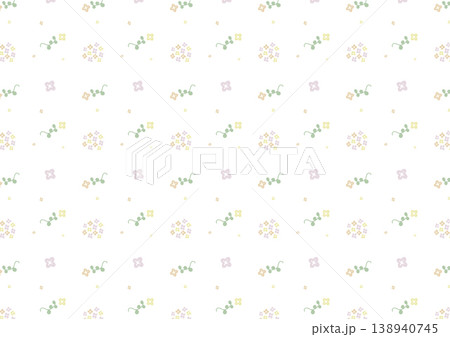 淡いパステルカラーの花 / スウォッチあり / パターン柄 / 北欧風 淡いパステルカラーの花 / スウォッチあり / パターン柄 / 北欧風 138940745