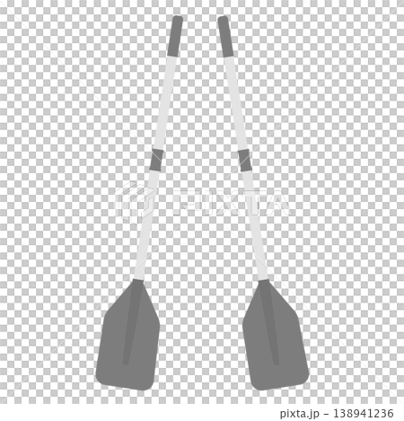 ボートやカヌーのオールのイラスト ボートやカヌーのオールのイラスト 138941236