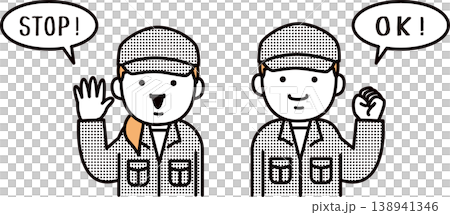 Workers doing hand-clenching exercises Workers doing hand-clenching exercises 138941346