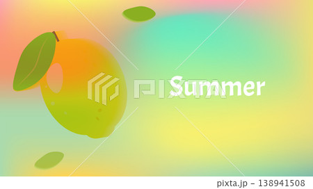 Vibrant summer mesh gradient background with Blurred Fruit soft color blends for ads, web design, banners, and marketing materials. vector illustration Vibrant summer mesh gradient background with Blurred Fruit soft color blends for ads, web design, banners, and marketing materials. vector illustration 138941508